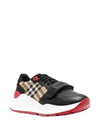 Vintage Check Leather Low Top Sneakers Black - BURBERRY - BALAAN 2