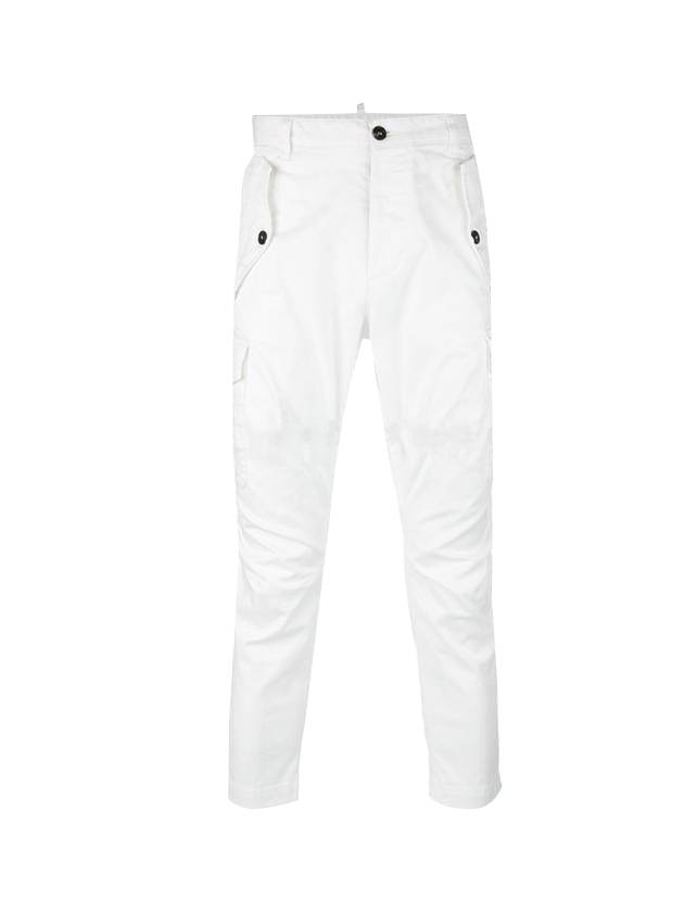 Multy Pocket Cargo Straight Pants White - DSQUARED2 - BALAAN.