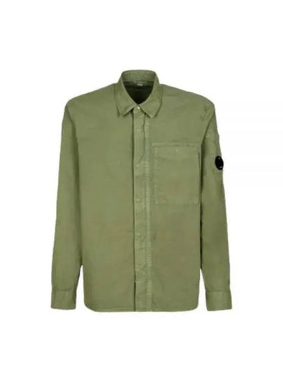 Gabardine Utility Long Sleeve Shirt Bronze Green - CP COMPANY - BALAAN 2