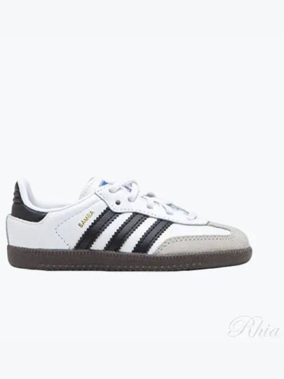 Kids Samba OG Cloud Low Top Sneakers White Core Black - ADIDAS - BALAAN 2