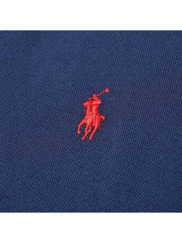 Polo Pony Logo Collar Short Sleeve TShirt Navy 710782592 008 - RALPH LAUREN - BALAAN 3