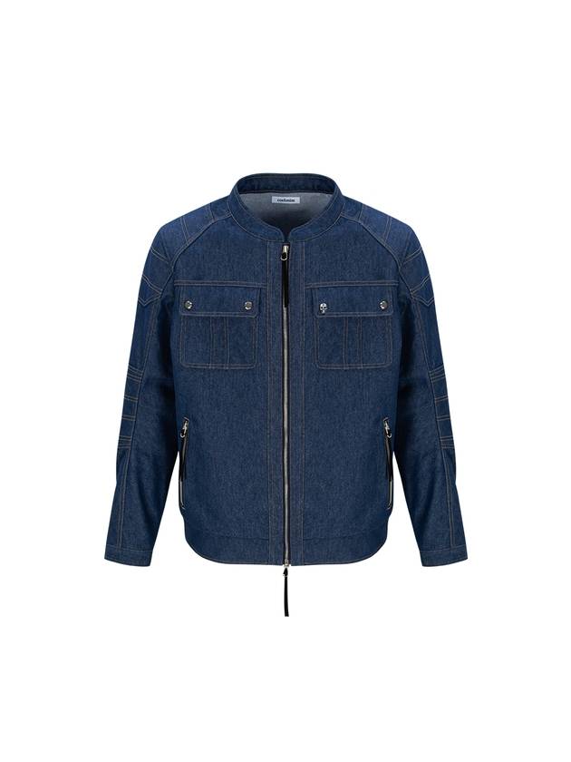 real denim ridre jaket painting denim - COELONINE - BALAAN 1