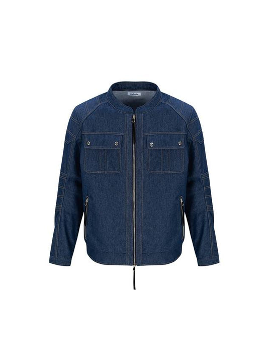 real denim ridre jaket painting denim - COELONINE - BALAAN 1