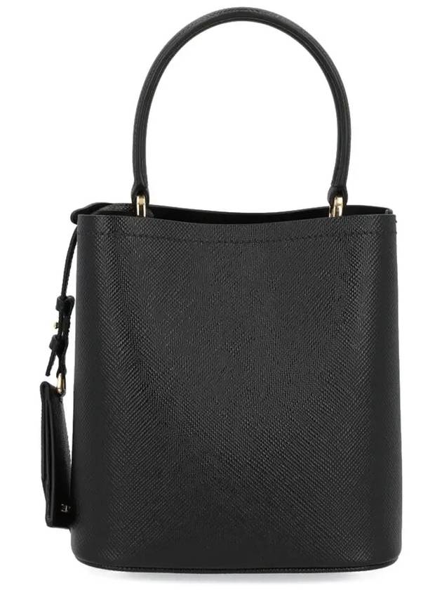 Panier Saffiano Leather Small Tote Bag Black - PRADA - BALAAN 3