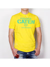 Men's CATEN Dean Dan Pocket Short Sleeve TShirt 74GC0897 Yellow - DSQUARED2 - BALAAN 1