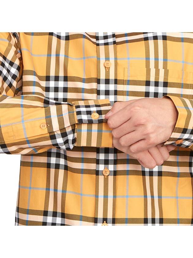 Men's Vintage Check Long Sleeve Shirt Dusty Orange - BURBERRY - BALAAN 10