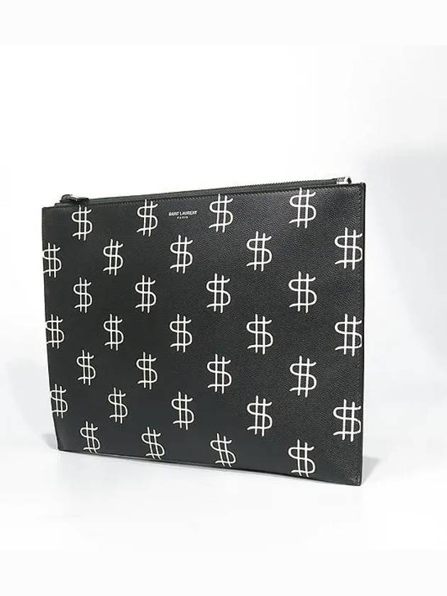 YSL Yip 397294 Black Color Printing Clutch Bag - SAINT LAURENT - BALAAN 2