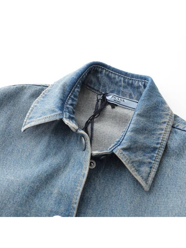 Organic Denim Shirt Short Sleeve - PRADA - BALAAN 6