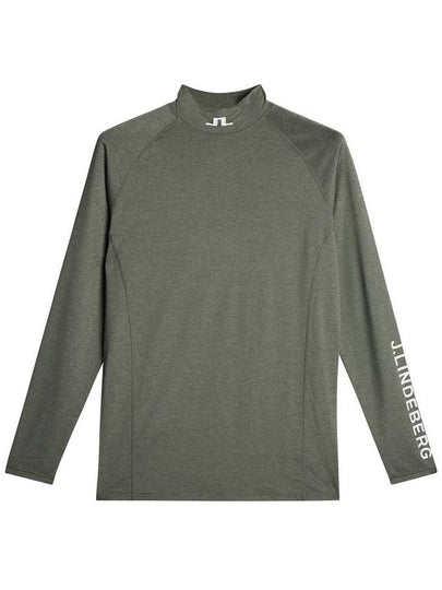 Men's Aelo Soft Compression Long Sleeve T-Shirt Forest Green Melange - J.LINDEBERG - BALAAN 2