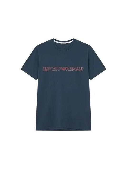 UNDERWEAR Men s Outline Logo Lounge T Shirt Marine 271324 - EMPORIO ARMANI - BALAAN 1