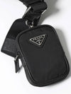 Re-Nylon Saffiano Leather Shoulder Bag Black - PRADA - BALAAN 10