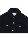 Button Wool Boxy Jacket Black - AMI - BALAAN 4