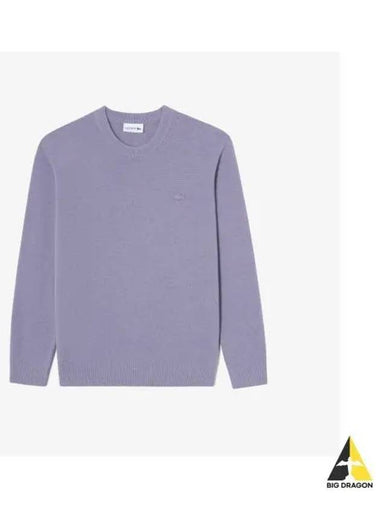 Men s Basic Crew Neck Pullover Light Purple - LACOSTE - BALAAN 1