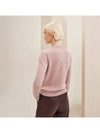 H Lift Cashmere Knit Top Rose - HERMES - BALAAN 3