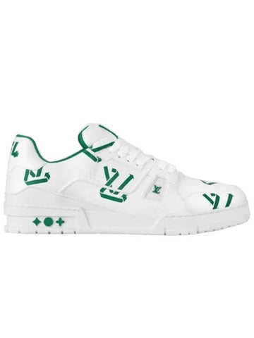 LV Trainer Low Top Sneakers Green - LOUIS VUITTON - BALAAN 1