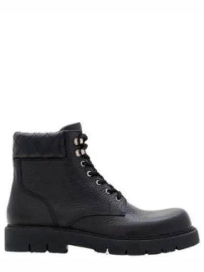 Haddock Leather Combat Boots Black - BOTTEGA VENETA - BALAAN 2