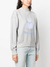 Women's Moby Logo Cotton Sweatshirt Grey - ISABEL MARANT ETOILE - BALAAN 4