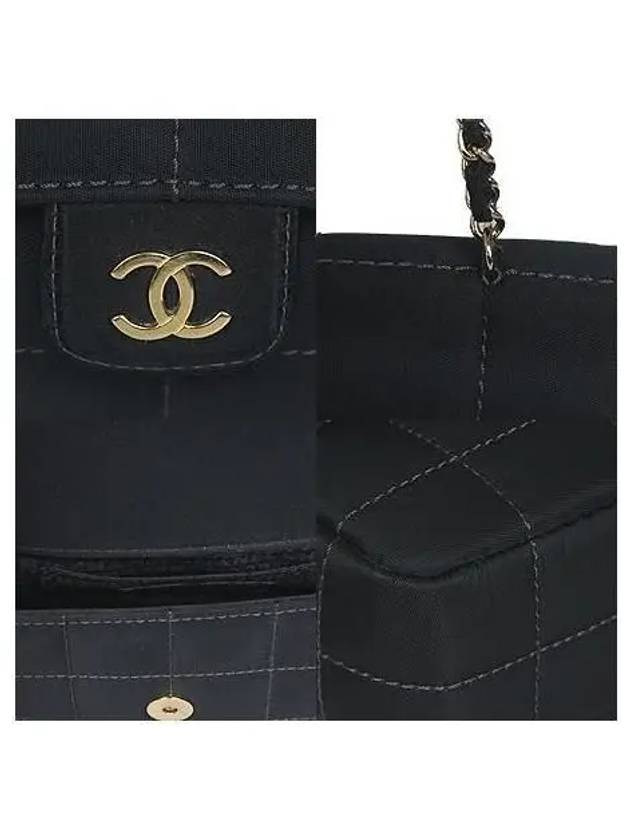 COCO gold logo black fabric quilting classic mini cross bag - CHANEL - BALAAN 5