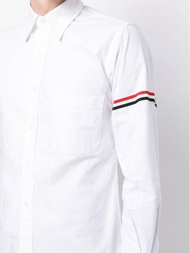 Armband Oxford Long Sleeve Shirt White - THOM BROWNE - BALAAN 4