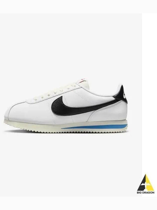 Women's Cortez Low Top Sneakers Black White - NIKE - BALAAN 2