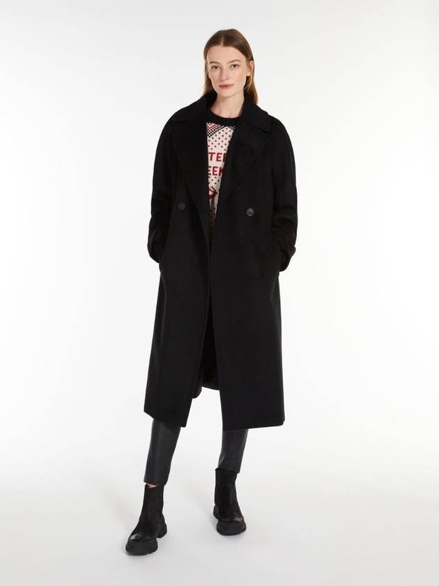 Women's Resina Wool Broadcloth Double Coat Black - MAX MARA - BALAAN 4