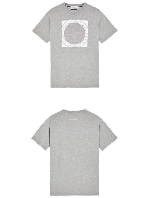 Compass Logo Printing Short Sleeve T-Shirt Grey - STONE ISLAND - BALAAN 5