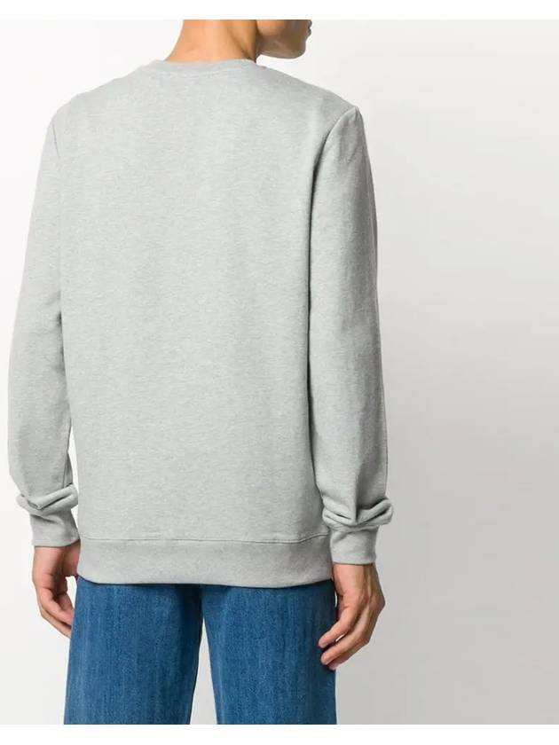 Men's VPC Logo Print Crew Neck Sweatshirt Grey - A.P.C. - BALAAN 5