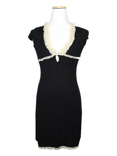 Blue girl black knit dress 44 - BLUMARINE - BALAAN 1