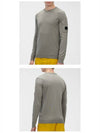 Men's Lens Wappen Long Sleeve Knit Top Gray - CP COMPANY - BALAAN.