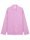 Poplin Long Sleeve Shirt Purple Pink - TEKLA - 1