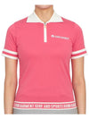 Women's Logo Short Sleeve PK Shirt Pink - HORN GARMENT - BALAAN 1