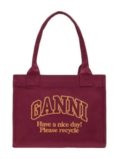 Large Easy Shopper Bag Syrah - GANNI - BALAAN 1