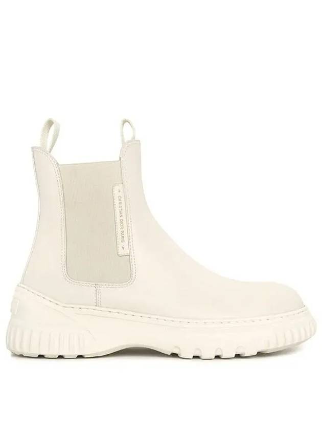 D Racer Calfskin Ankle Chelsea Boots White - DIOR - BALAAN 5