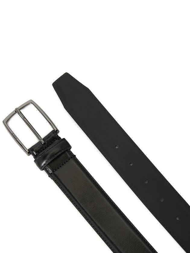 Logo Buckle Leather Belt Black - HUGO BOSS - BALAAN 4