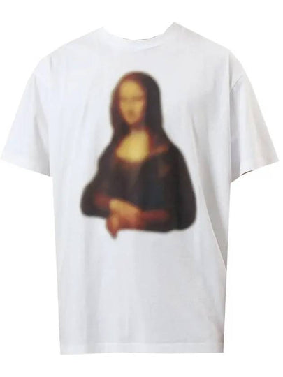 Blur Mona Lisa Overfit Short Sleeve T-Shirt White - OFF WHITE - BALAAN 2