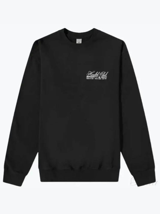Crewneck Cotton Sweatshirt Black - SPORTY & RICH - BALAAN 2