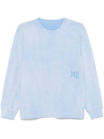 Alexander Wang Essential Jsy Ls T-Shirt W/ Puff Logo & Bound Neck Clothing - ALEXANDER WANG - BALAAN 1