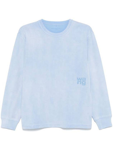 Alexander Wang Essential Jsy Ls T-Shirt W/ Puff Logo & Bound Neck Clothing - ALEXANDER WANG - BALAAN 1