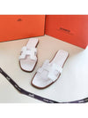 Oran Calfskin Slippers Blanc - HERMES - BALAAN 9