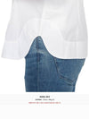 Ruffle Wide Poplin Blouse White - GANNI - BALAAN 10