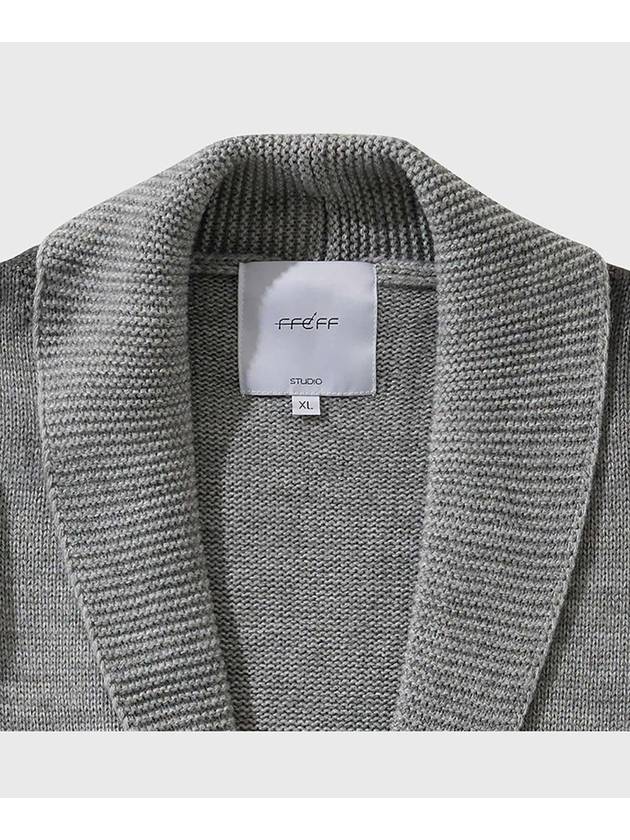 Vintage Washing Eprogo Shawl Collar Cardigan Melange - FFEFF STUDIO - BALAAN 7