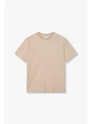 Jacquard herringbone cotton t shirt beige - PAUL SMITH - BALAAN 1