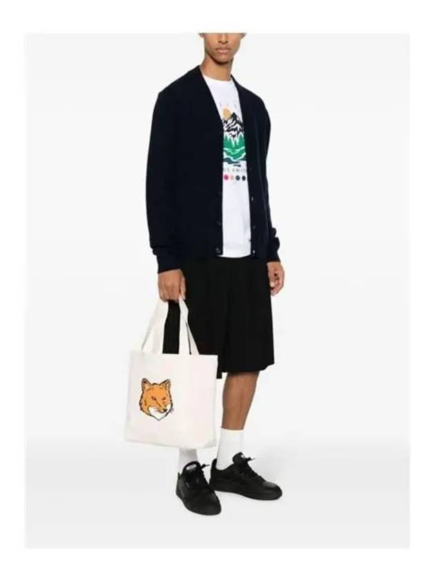 Fox Head Print Tote Bag Ecru - MAISON KITSUNE - BALAAN 3