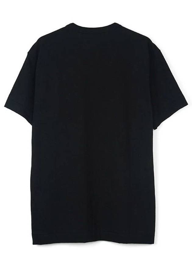 Play Red Heart Waffen Short Sleeve T-Shirt Black P1 T108 1 - COMME DES GARCONS PLAY - BALAAN 3