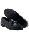 V Logo Chain Calfskin Loafers Black - VALENTINO - BALAAN 6