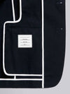 Men's Diagonal Armband Cotton Single Blazer Jacket Navy - THOM BROWNE - BALAAN 3