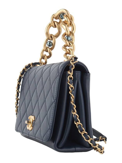 AS2639 Triple Pearl Chain Turnlock Flap Shoulder Bag Department Store Invoice 33802 - CHANEL - BALAAN 2