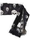 Skull Print Scarf Black - ALEXANDER MCQUEEN - BALAAN 2