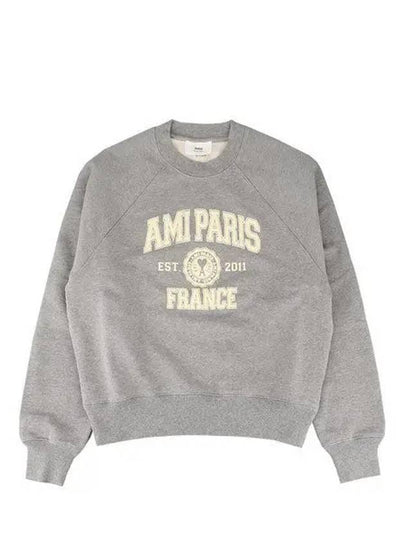 Paris France Sweatshirt Grey - AMI - BALAAN 2