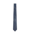 Interwoven Gancini Print Silk Tie Navy Blue - SALVATORE FERRAGAMO - BALAAN 2